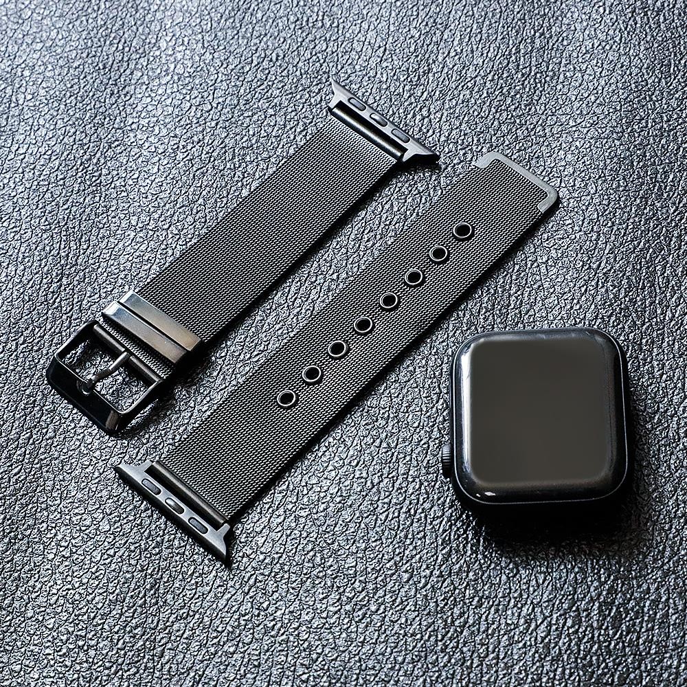 Magnetic loop strap for apple watch band 44mm 42mm 38mm 40mm stainless steel bracelet correa iwatch series 3 4 5 6 se 7 strap