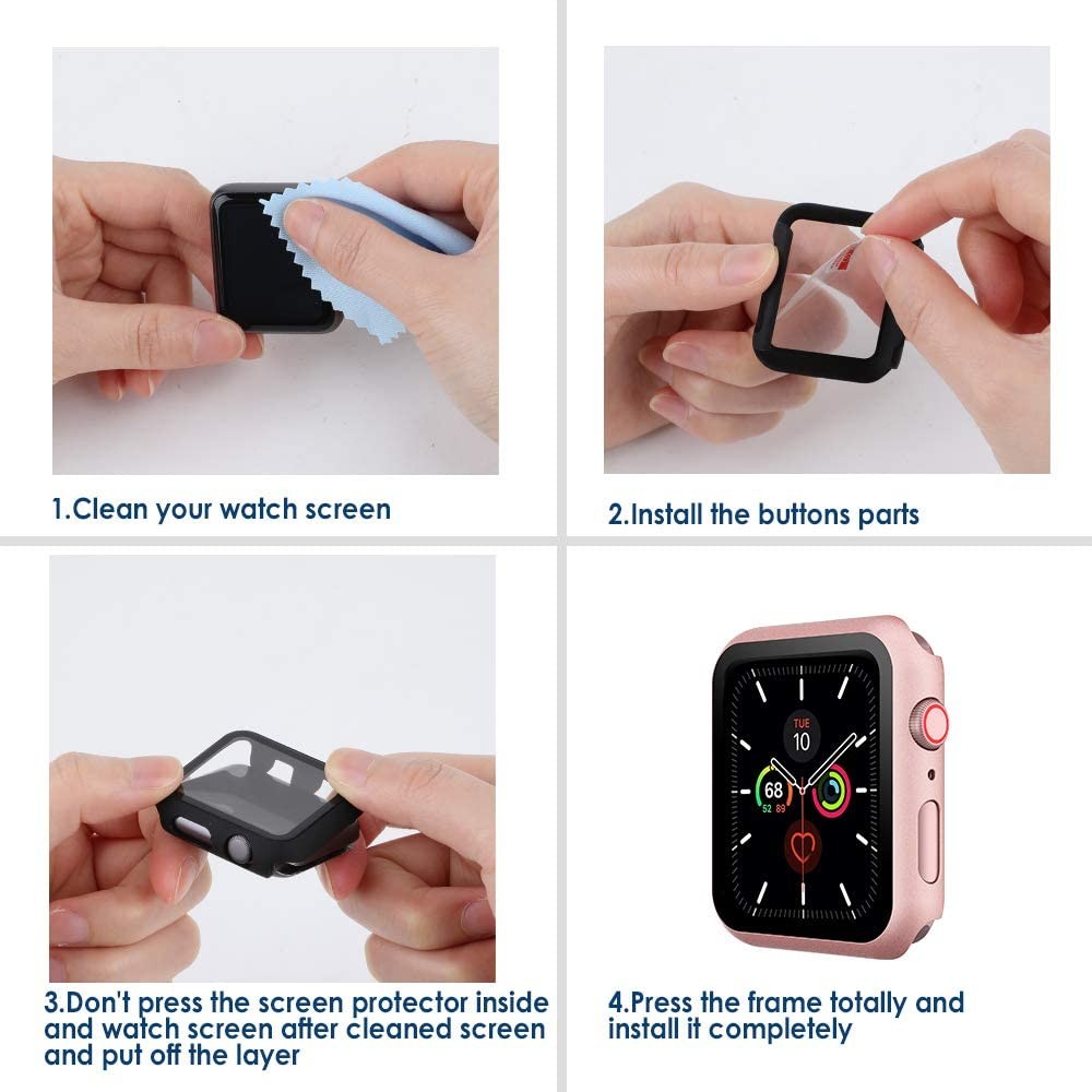 2pcs Tempered Glass Screen Protector for iwatch Apple Watch Series 6 5 4 3 2 1 SE 44mm 40mm 42mm 38mm 40 44mm Film Accessories