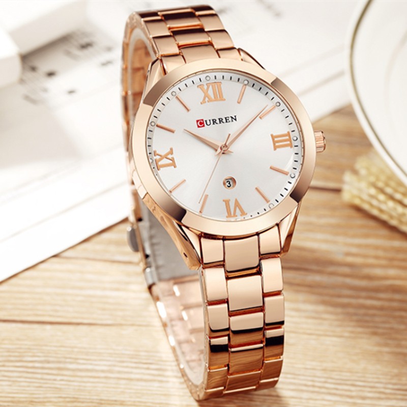 CURREN Gold Watch Women Watches Ladies 9007 Steel Women's Wrist Watches Female Clock Relogio Feminino Montre Femme