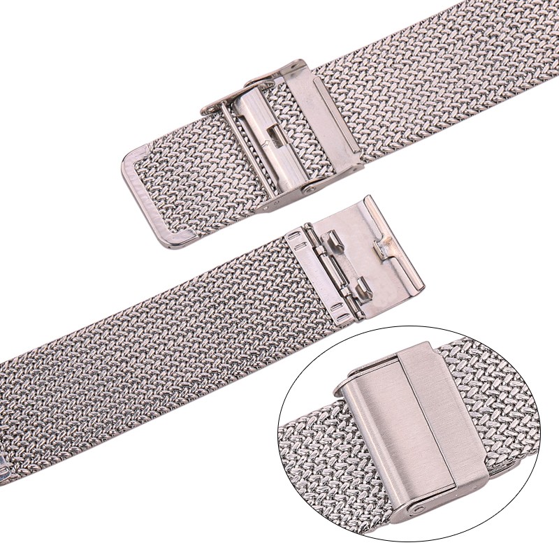 Stainless Steel Watch Band Bracelet 16mm 18mm 20mm 22mm Mesh Milanese Loop Watchbands Women Men Replacement Accessories Strap