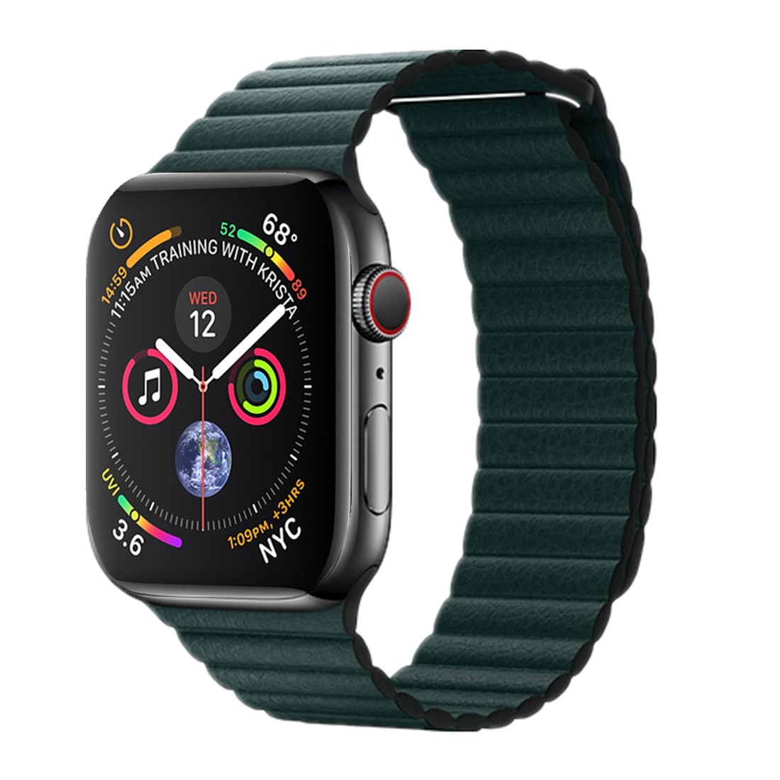 Leather Loop Strap for Apple Watch Band 44mm 40mm 45mm 41mm 42mm 38mm iwatch 6 Magnetic Bracelet Korea Apple watch 3 4 5 se 6 7