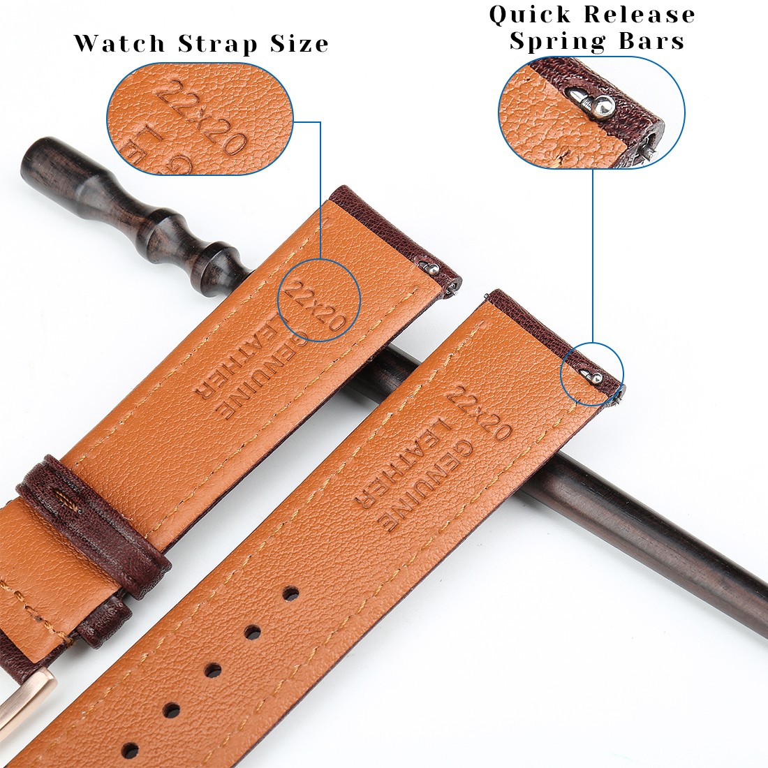 Hight Quality Watch Band Quick Release Soft Genuine Leather Strap for Huawei GT2 Pro ECG 22mm 20mm Mens Smartwatch Accessories