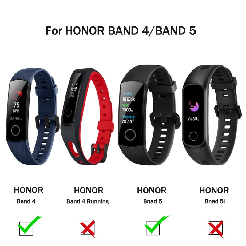 Silicone Wrist Strap for Honor Band 5 Wristbands Accessories Replacement Sport Strap for Honor Band 4 Bracelet