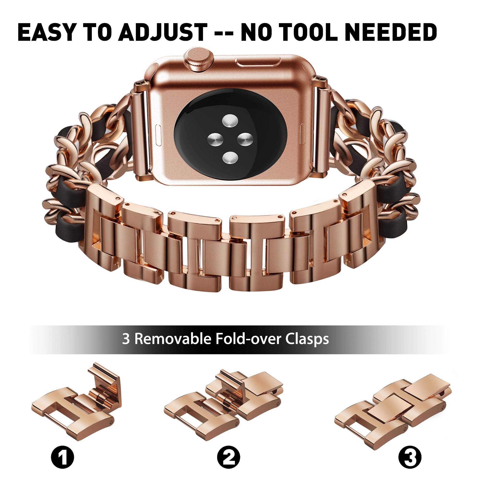 Case + Strap For Apple Watch Band 40mm 41mm 38mm 44mm 45mm 42mm 40mm Metal Cuban Watchband Link Bracelet iWatch serie 3 5 6 se 7