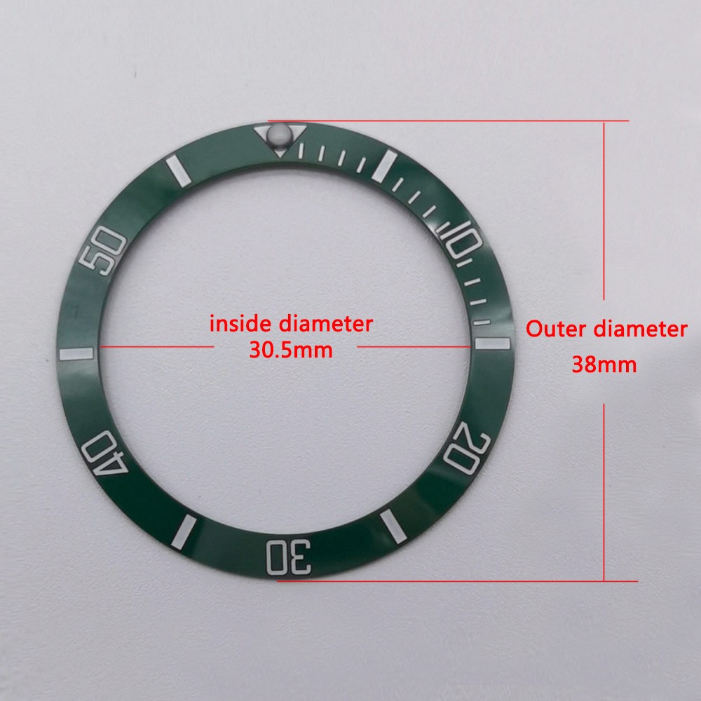 38mm watch strap high quality ceramic bezel insert for 40mm watch case accessories inner diameter 30.5mm