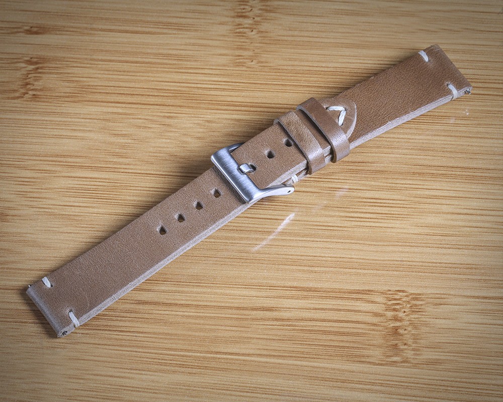 Horween Burgundy Chromxell Genuine Leather Watch Strap 3.5mm Thick Leather Straps Handmade