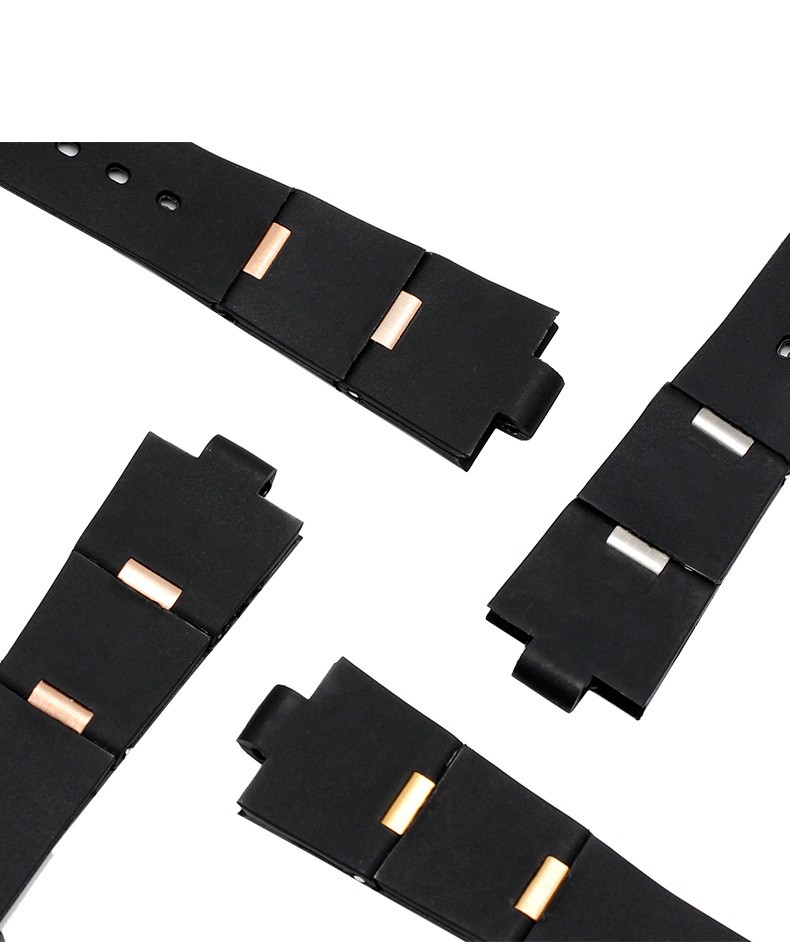 Silicone Watches Barselite Watch Accessories Band for bvlωdp42c14svdgmt Convex 8mm Rubber Strap Watch Men and Women 2 Types