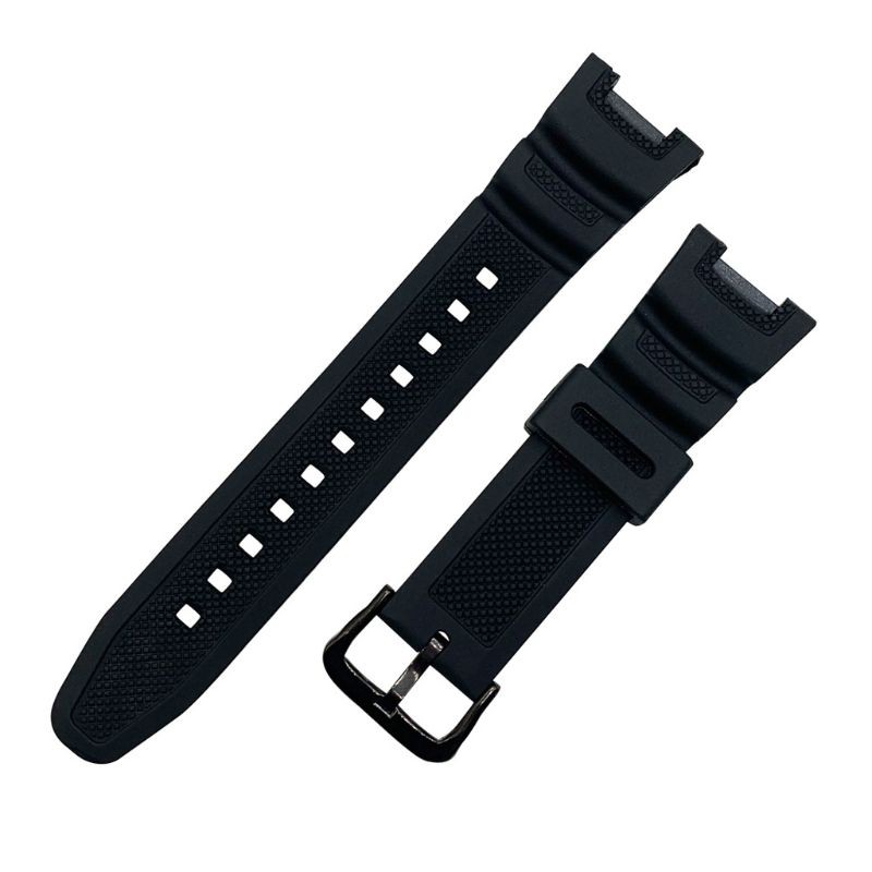 Replacement Watch Strap Silicone Stainless Steel Buckle Sport Breathable Wristband for C asio SGW-100 Series Samrt Watch