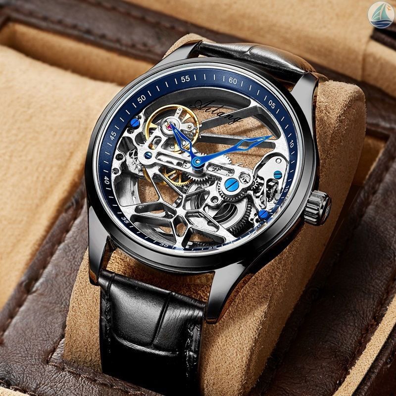 Genuine Tourbillon Watches Men Mechanical Watch Fully Automatic Luxury Brands Luminous Waterproof Men's Watch Fashion Reloj Hombre