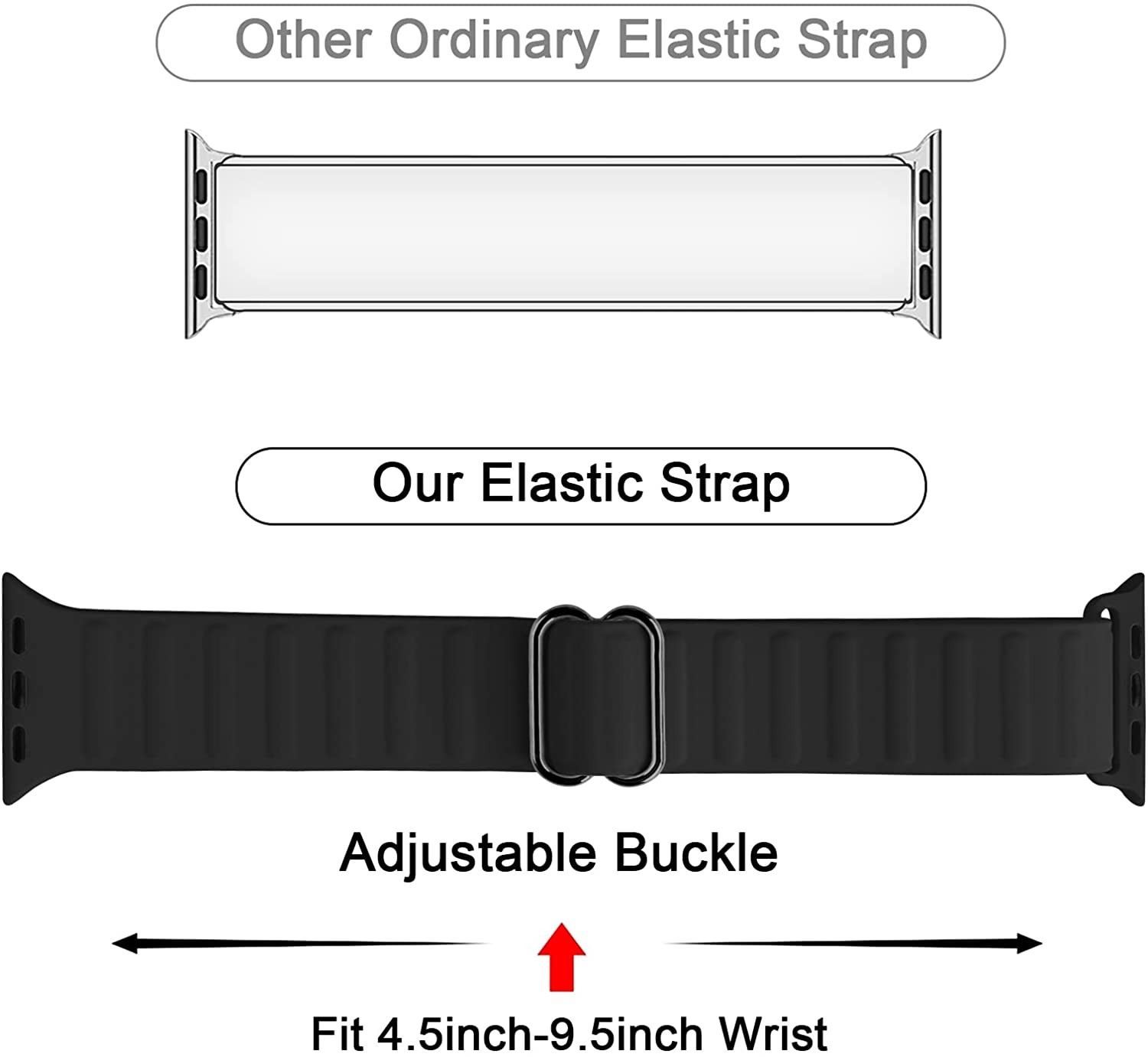 Adjustable Stretch Silicone Solo Loop Ring for Apple Watch 7 6 5 3 Se Sport Women Men Rubber Strap for Apple Watch 44 42 40 38