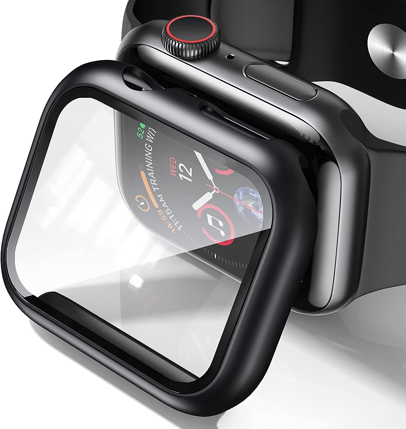 360 كامل الوفير الزجاج حامي الشاشة حالة غطاء ل أبل ووتش سلسلة 7 6 5 4 3 2 1 SE Applewatch IWatch 41 مللي متر 45 مللي متر 44 مللي متر 42 مللي متر