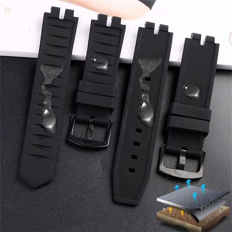 Soft Silicone Watchband for C-Casio PRG-300 330 PRW-3000 PRW-3100 PRW-6000 PRW-6100 Watch Band Black Rubber Watch Strap Bracelet