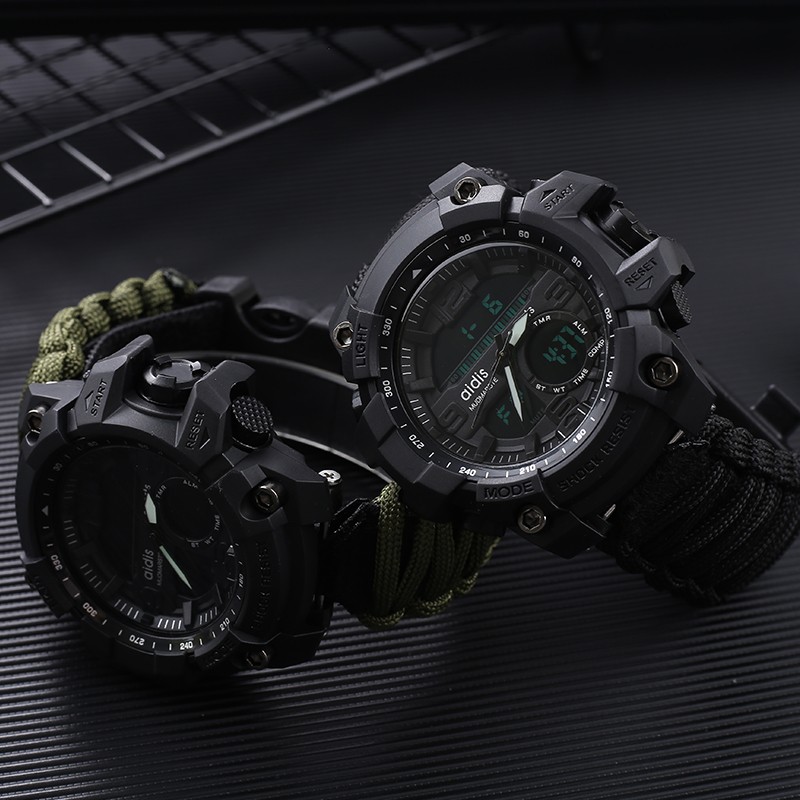 Addies-G Shock Military Watch for Men, with Compass, 3 Bar, Water Resistant, Digital Movement, Outdoor, Sports, Casual, Fashion