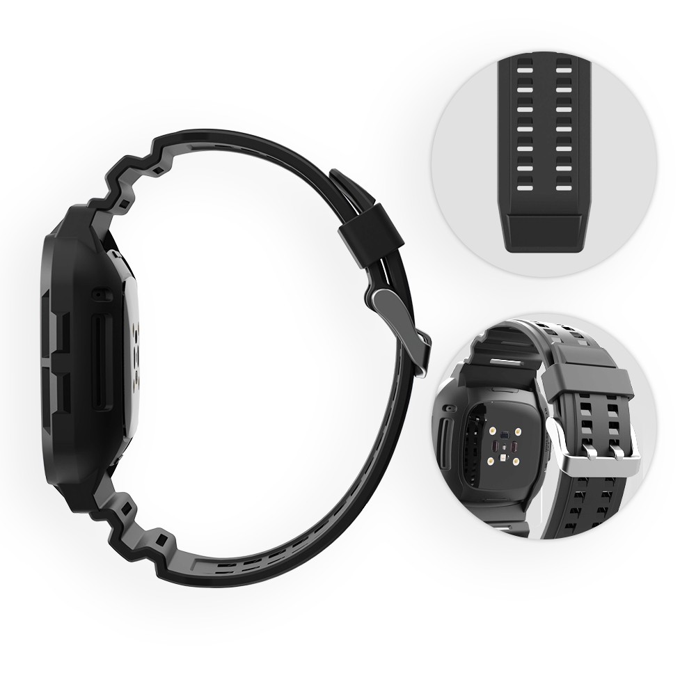 الساعات ل Fitbit Versa3 تحسس حزام ساعة اليد الفرقة حالة درع الوفير سوار الرياضة بولي TPU شل معصمه اكسسوارات