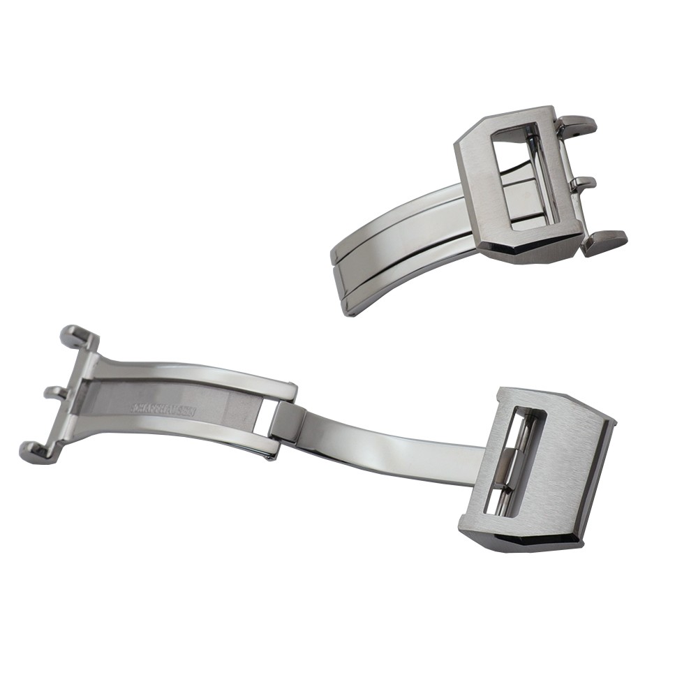 Stainless steel folding buckle, 18mm, for IWC Mark LE pet PRINCE Big PILOT Spitfire Timezon, Portuguese strap