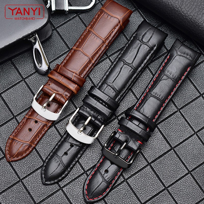 Genuine Leather Curved Bracelet End Watch Strap 20mm For Citizen BL9002-37 05A BT0001-12E 01A Watch Band 21mm Watchband 22mm