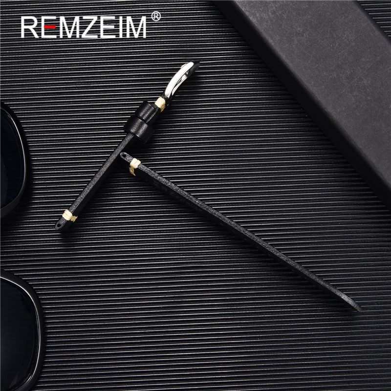 Rimzm Tanned Leather Watch Strap Antique Watch Strap 18mm 20mm 22mm 24mm Red Gray Blue High Quality Wristband Strap Accessories