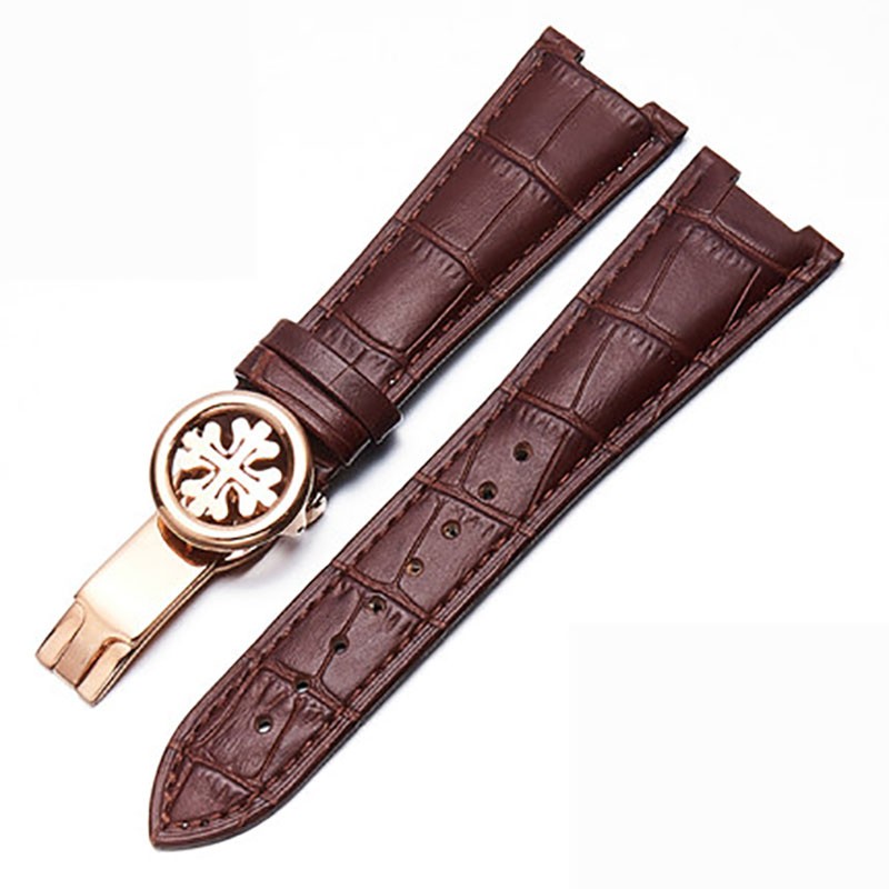 Leather watch band for Patek Philippe 5711 5712G Nautilus for watches men and women special prong wristband 25mm