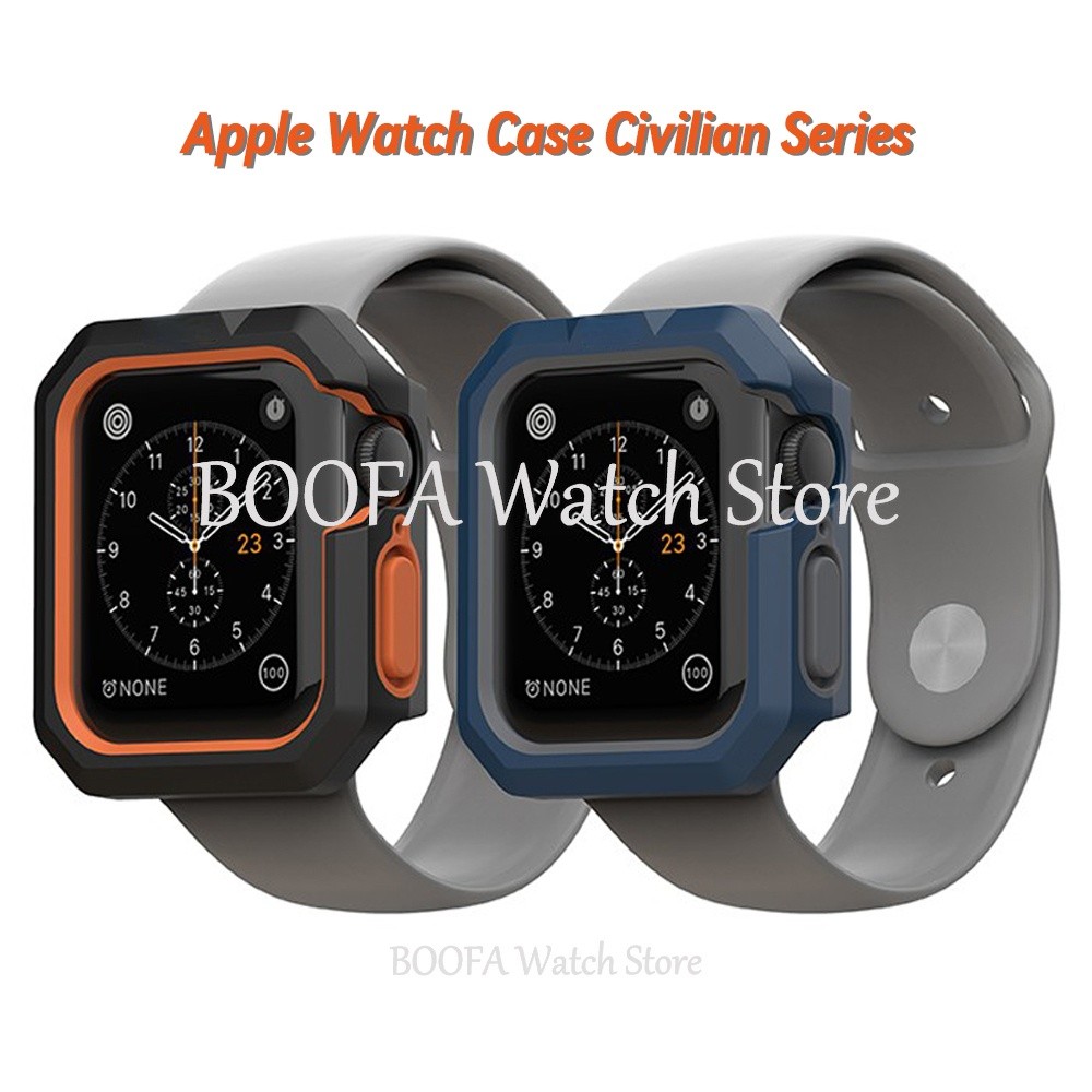 Protective Case For Apple Watch Cover Series 7 6 SE 5 4 3 2 38mm 42mm For Iwatch 6 5 4 41mm 44mm 45mm Tempered Bumper Glass Case