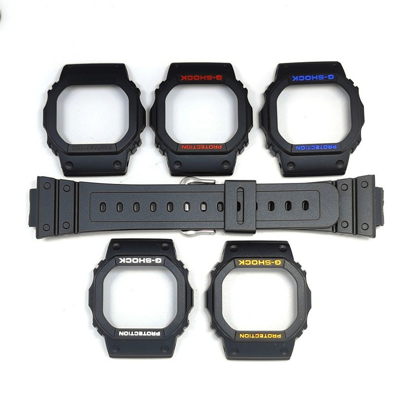 Resin Watches Watches Bezelfor Casio G-SHOCK DW5600 GW-B5600 DW5100 Waterproof Sport Silicone Strap Case With Tool