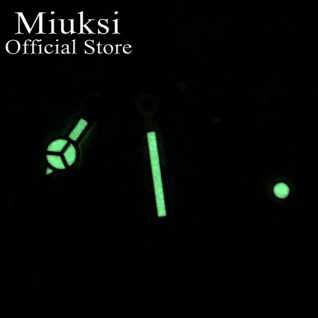 Miuksi Watch Silver Hands Green Blue Luminous Hands Fit NH35 NH36 ETA2824 2836 Miyota8205 8215 821A Mingzhu DG2813 3804 Movement