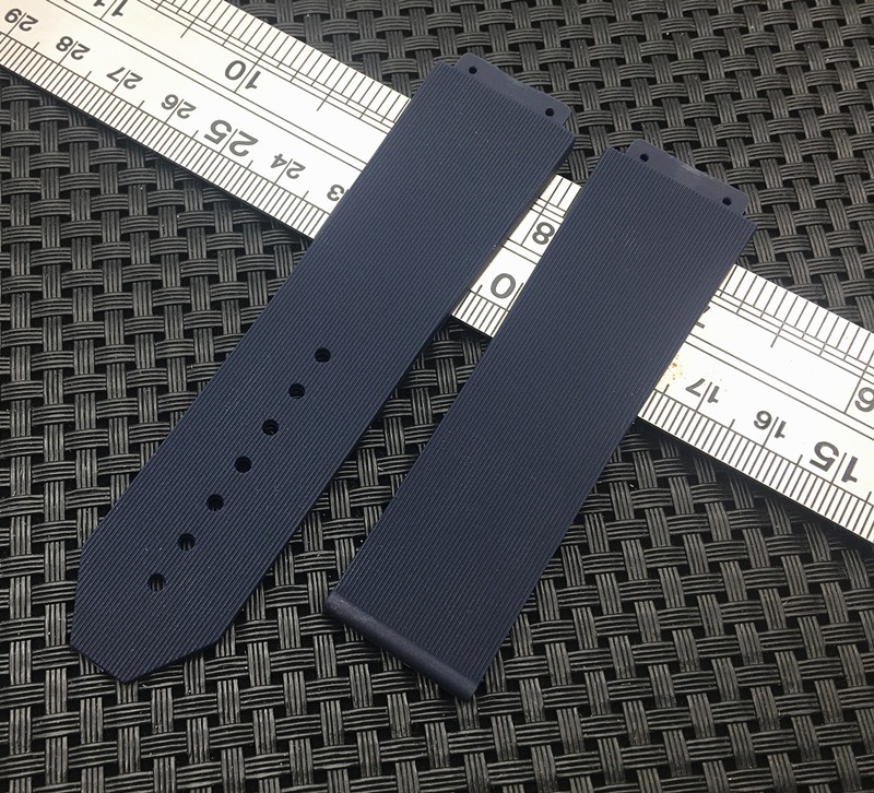 Watch Accessories Silicone Strap For Hublot Men Watchband 25*19mm 22mm Buckle Strap Male Top Brand Watch Strap Band Fusion Chain