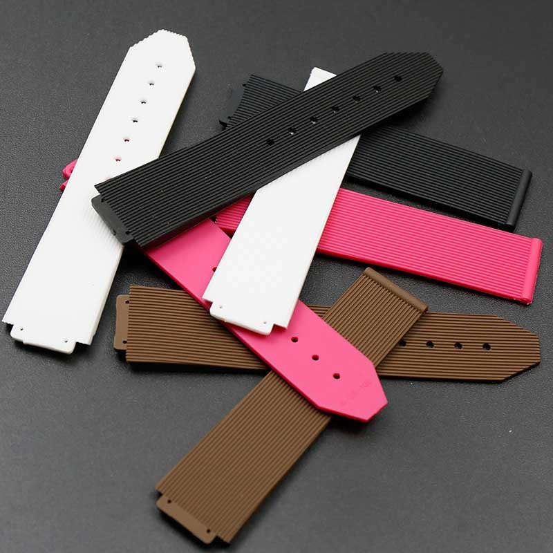 Women Silicone Strap 15mm x 21mm For Hublot Watch Strap Rubber Strap Waterproof Sport Watch Accessories