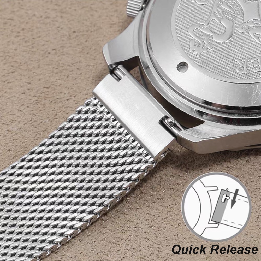 Stainless Steel Watch Strap Luxury Metal Watchband Watch Band Accessories Milanese Mesh Solid Bracelet 18mm 20mm 22mm 24mm