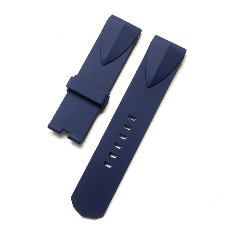 22mm 24mm Black Blue Silicone Rubber Watches For Corum Cup Admiral Wacth Strap Wristband Bracelet Without Buckle