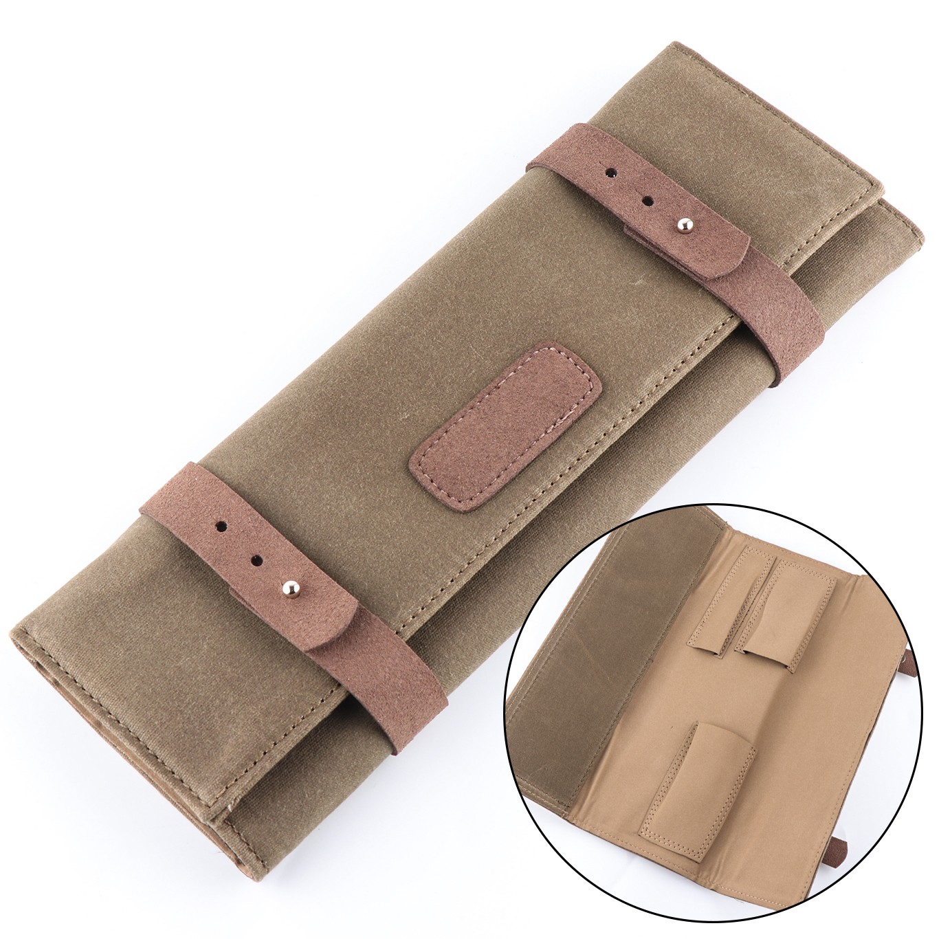 Canvas Nylon Oil Wax Watch Pouch Bag Tools Wristwatch Holder Organizer Portable Military Watches Jewelry Display 007 Waterproof