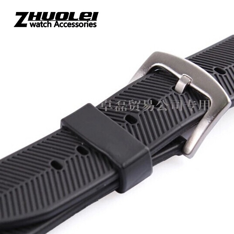 Rubber band for swatch 23mm men's watch, high quality, black, soft, waterproof, silicone, watch straps, black