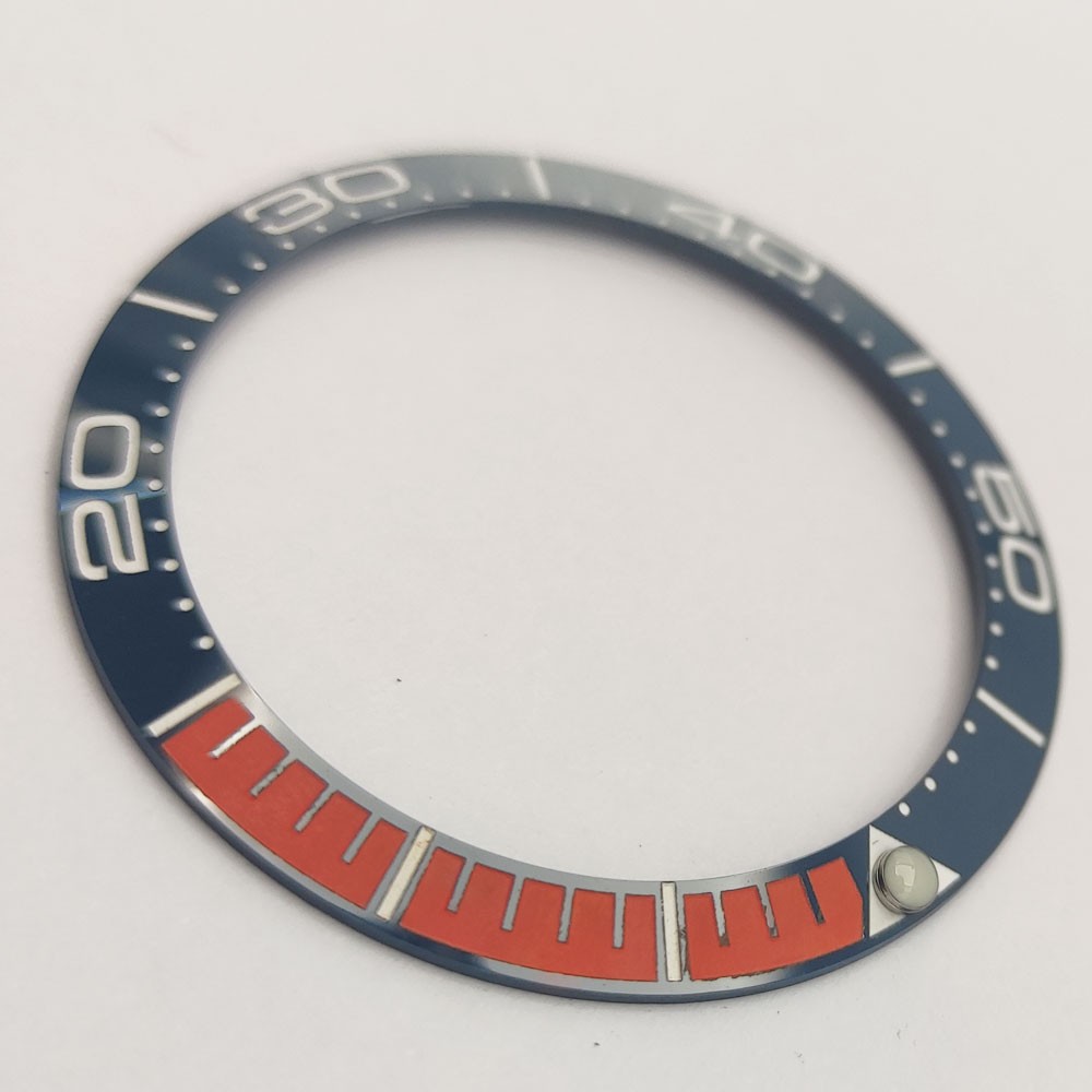 38mm Accessories Parts Blue Orange Ceramic Bezel Insert Fit For 40mm Submarine Crew SKX 007 Watch