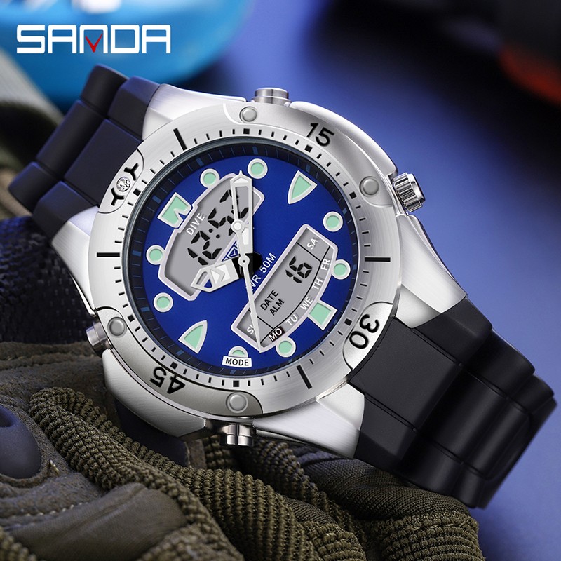 Sanda Top Luxury Sports Men Casual Quartz Watch Military Style Watches Men Waterproof S Shock Male Clock Relogio Masculino 3009