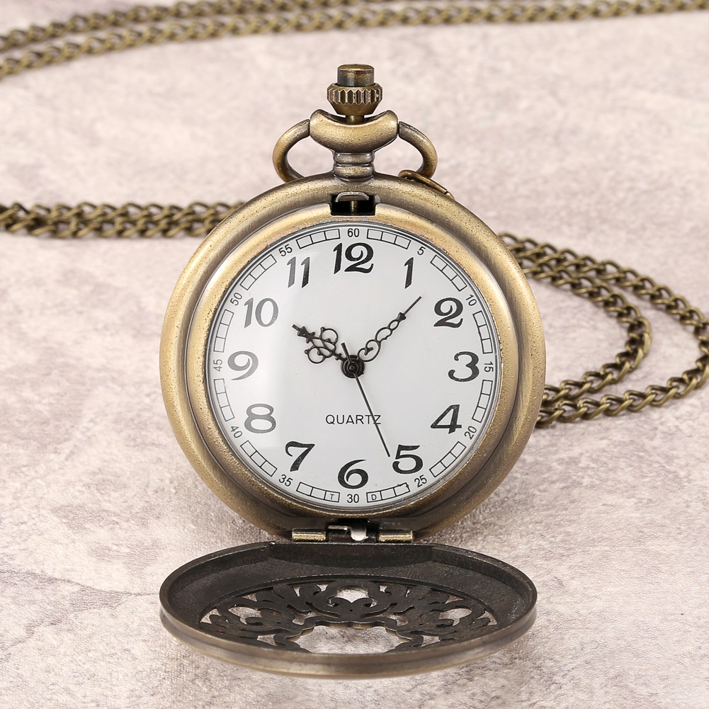 Fashion Vintage Hollow Men Quartz Pocket Watch Unique Style Personality Commemorative Watches Collection Gifts For Husband