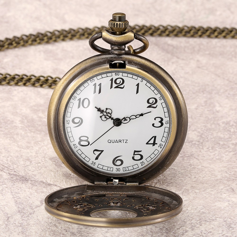 2022 Hot Selling Personality Vintage Hollow Out Men's Quartz Pocket Watch Precious Pattern Souvenir Collection Present Watches