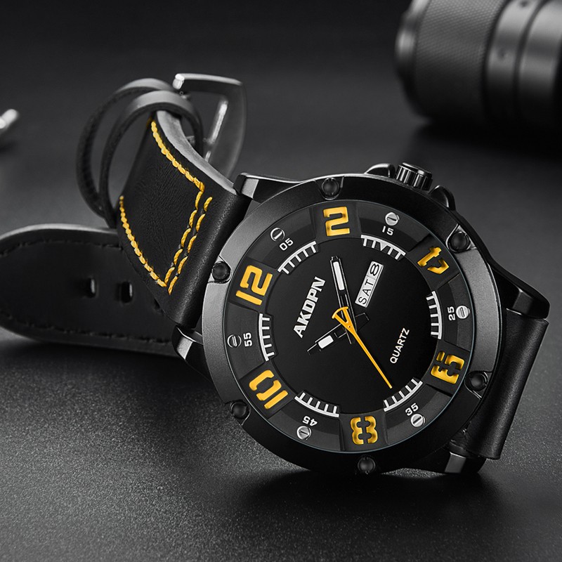 2021 Fashion Men Quartz Wrist Watches Male Clock PU Leather Creative Watches Relogio Masculino Unique Wristwatches