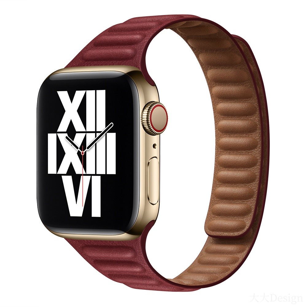 Slim Leather Loop Bracelet For Apple Watch Band 7 6 SE 5 40 44mm Magnetic Korea For IWatch 7 41mm45MM Watchband Strap 42mm 38mm