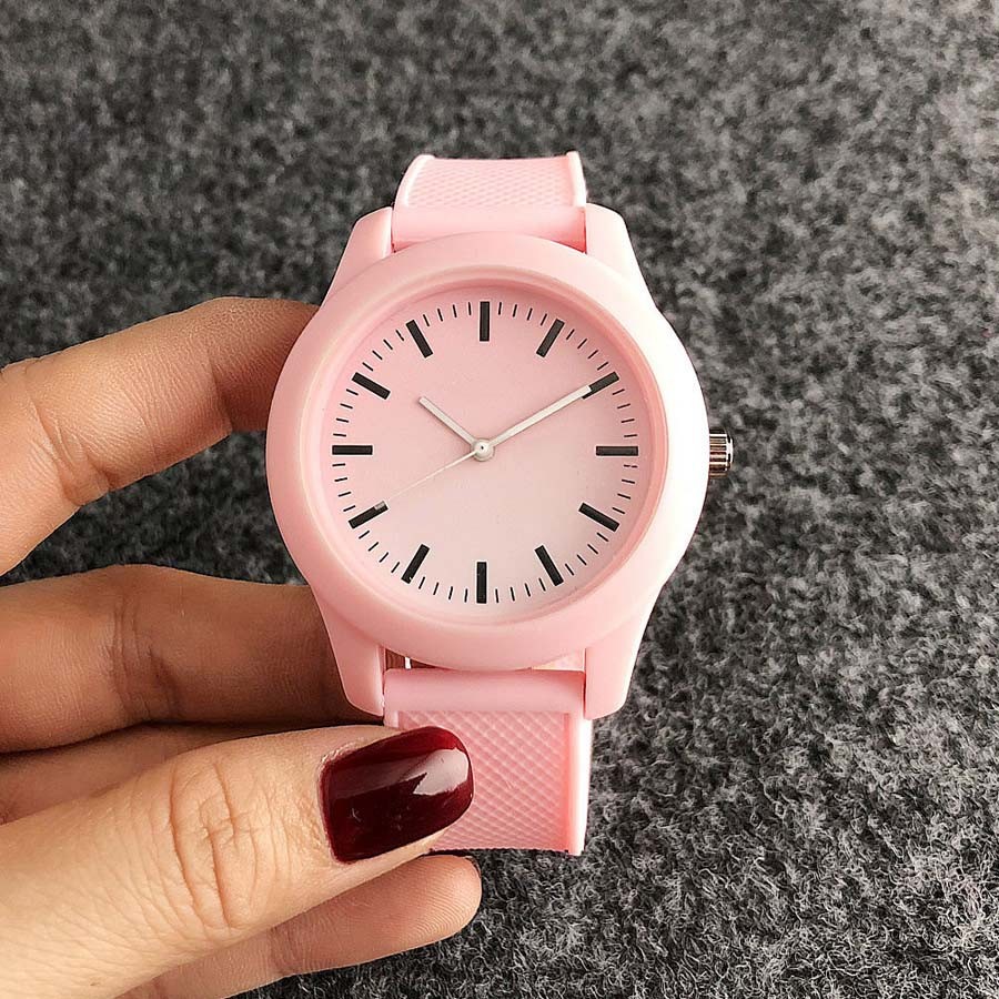 Brand Wrist Watches Fashion Men Women Ladies Girl Couples Crocodile Pattern Quartz Casual Silicone Band Watch LA07