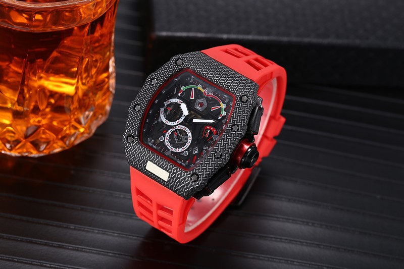 Automatic date watch limited edition men's watch luxury brand full-featured quartz watch silicone strap