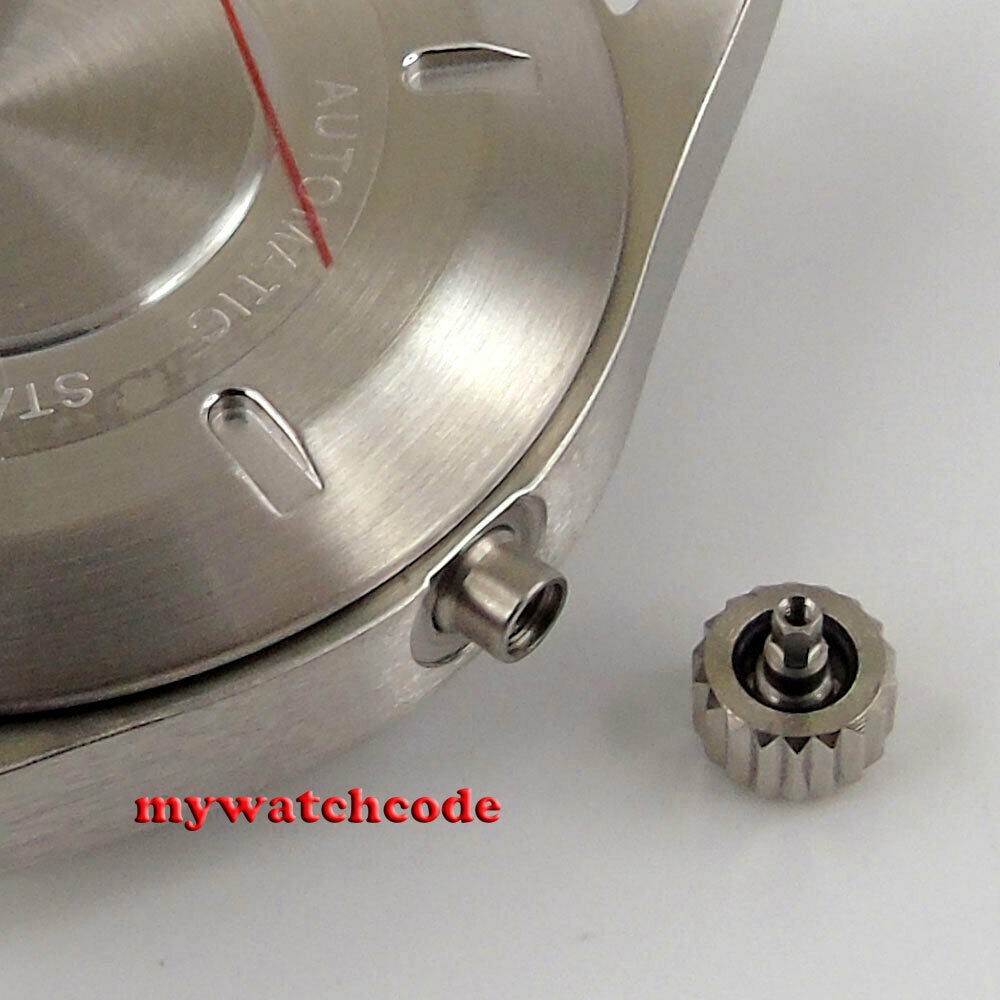 40mm Arc Glass 316L Stainless Steel Watch Case Fit NH35A NH36A Movement