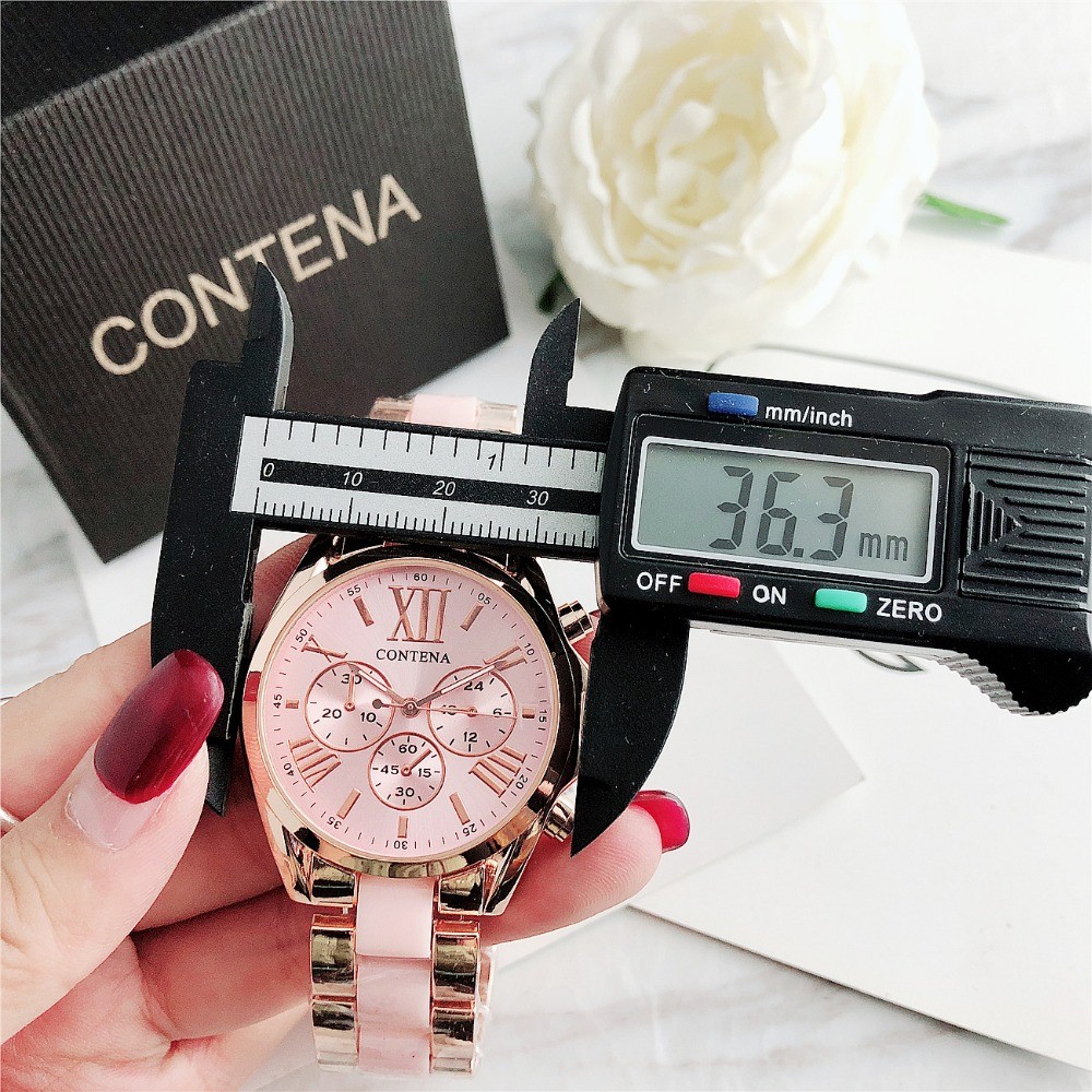 New White Ceramic Watches Women Geneva Quartz Wrist Watch Ladies Stainless Steel Wristwatches Women Dress Reloj Mujer