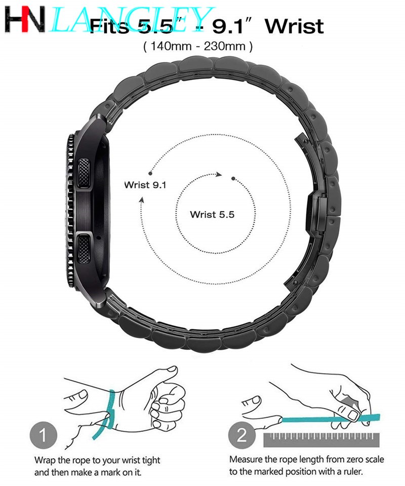 حزام ل Huami Amazfit GTS /Bip المعصم سوار ل غالاكسي ساعة 3 41 45 مللي متر جير S3 الفولاذ المقاوم للصدأ 22 مللي متر 20 مللي متر الرياضة حزام (Watch) ساعة