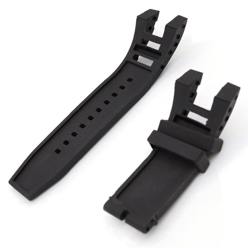 CARLYWET New Style Men Women Black Strap Silicone Rubber Replacement Strap Special Popular Strap