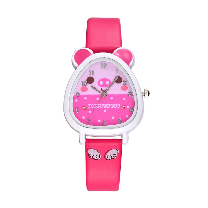 New leisure fashion cartoon dial children's watch different color strap girls beautiful quartz watch