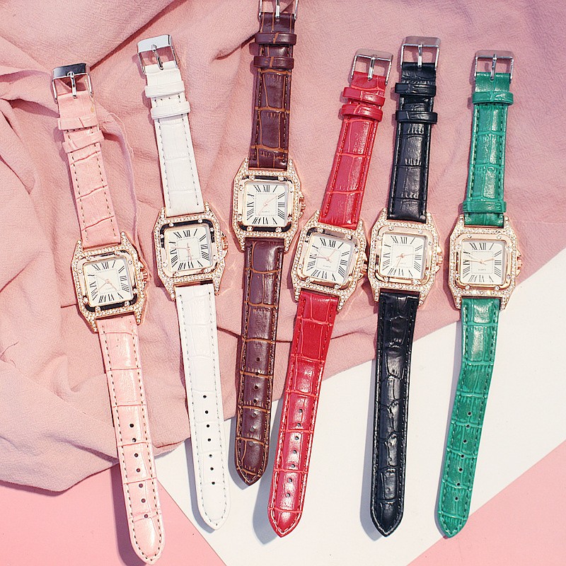 Women Diamond Watch Stars Luxury Bracelet Watch Set Casual Ladies Leather Band Quartz Wristwatch Female Clock zegarek damski