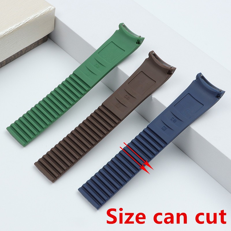 21mm Colorful Silicone Rubber Watchband for Batik Strap for Aquanaut Philips Series 5164a 5167a Watch Band Butterfly Buckle