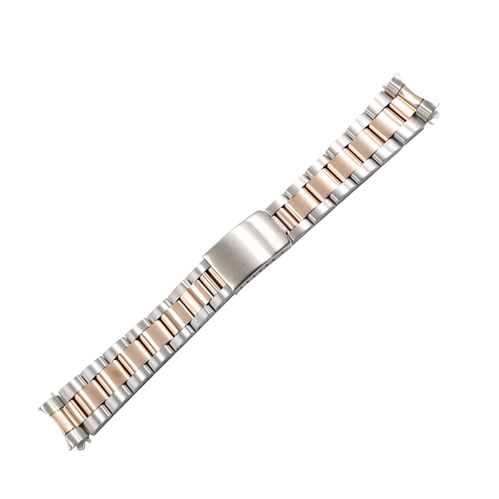 CARLYWET - Rose Gold or Silver Two-tone Watch Band for Datejust 13 17 19 20 mm 316L