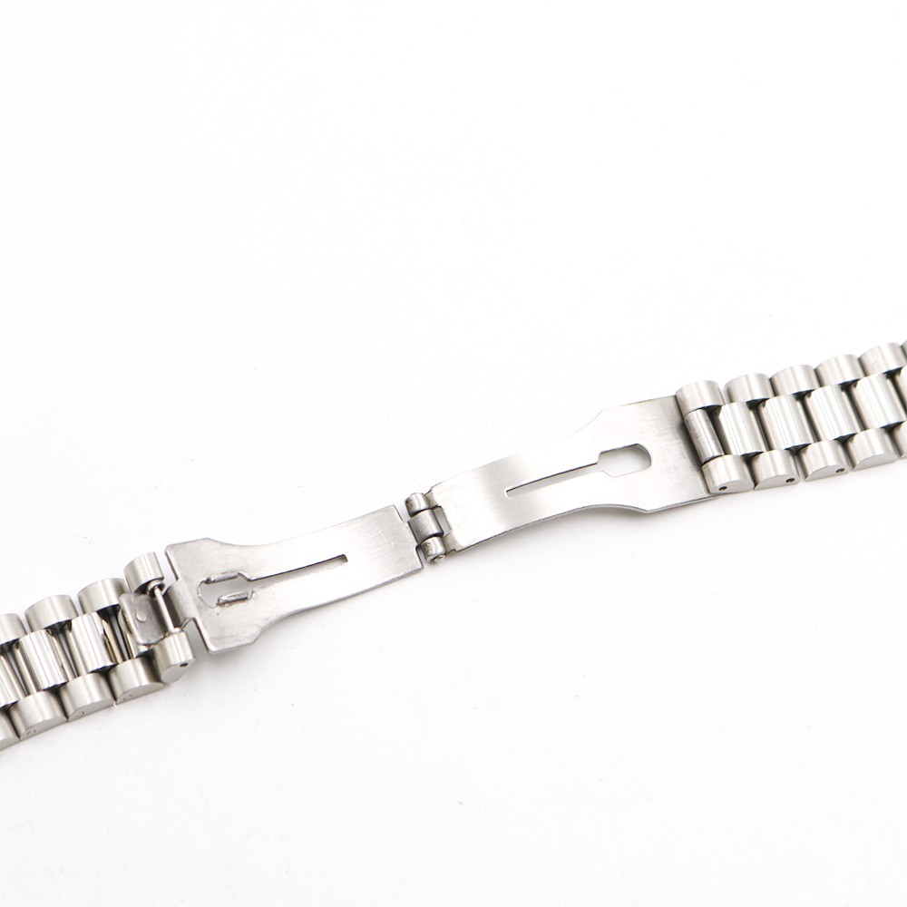 Carlywet 20mm Wholesale Silver Hollow Curved End Screw Quick 316L Stainless Steel Replacem Band Belt Jubilee Old Style Bracelet