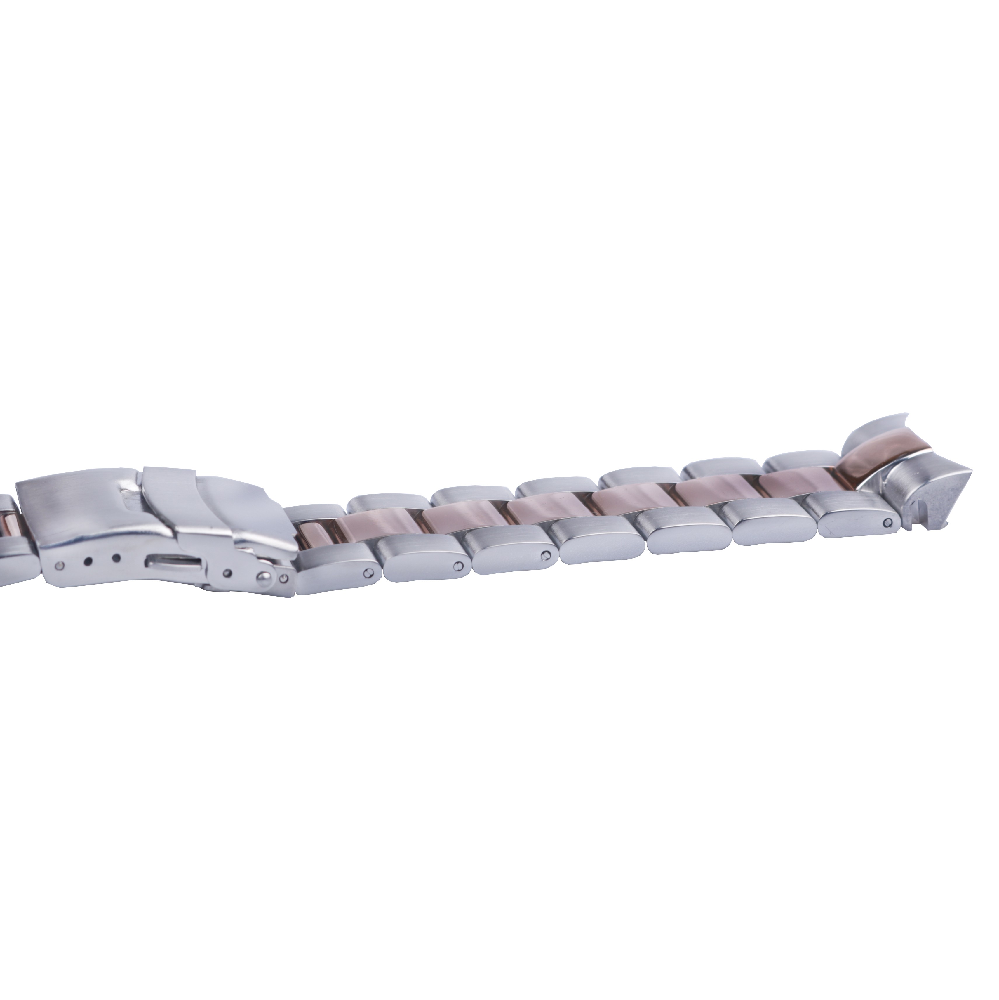 CARLYWET - Metal Replacement Band for Seiko Watches, High Quality Stainless Steel Band, 22mm Double Push Clasp