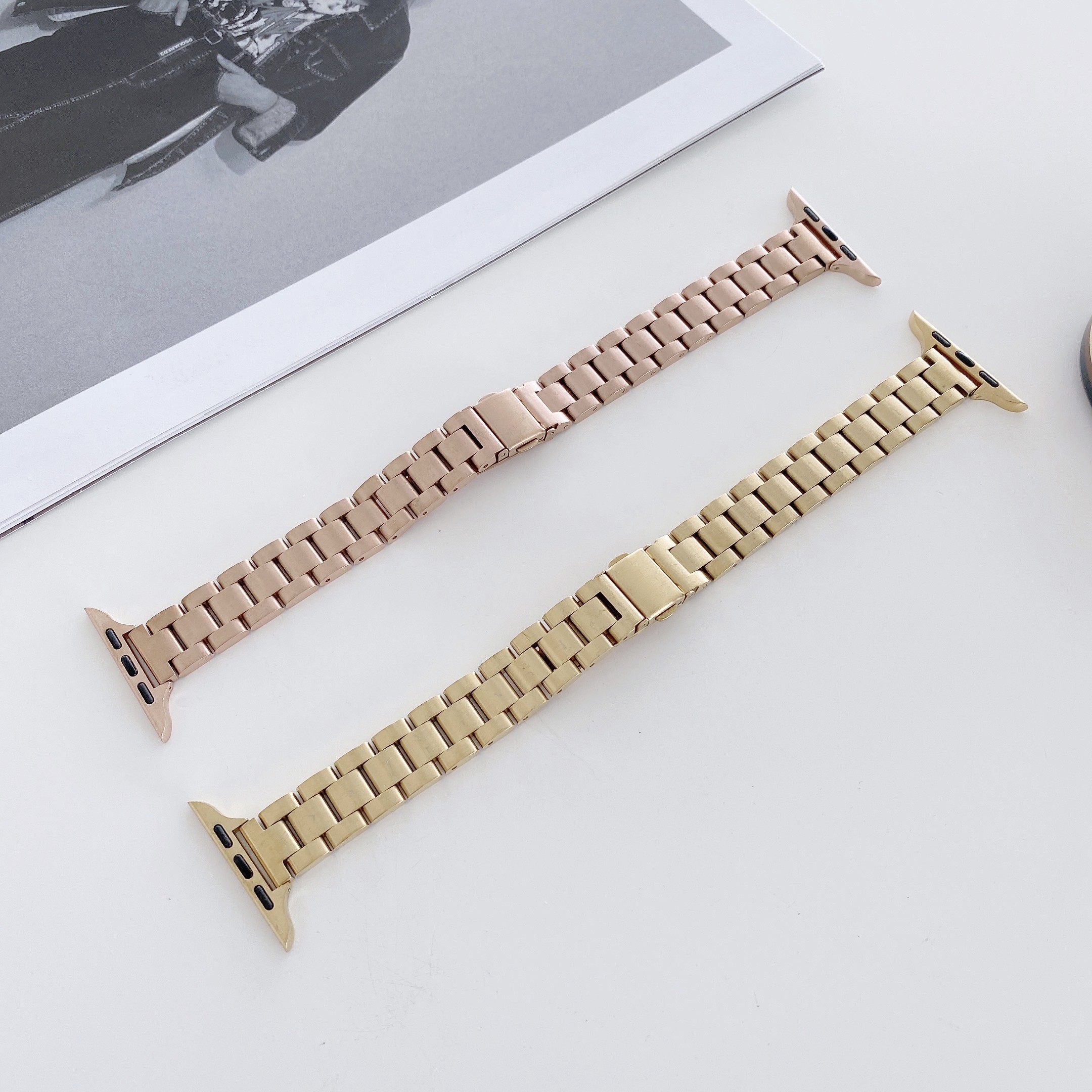 Fashion Luxury Band for Apple Watch Series 6 5 4 3 2 1 Se Stainless Steel Watch Bands for iWatch 38 40 42mm 44mm Strap Bracelet